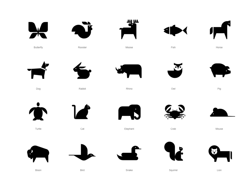 Adobe XD Free Animal Icon Set