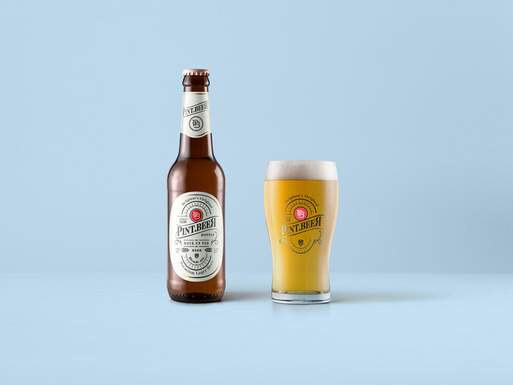 Beer-Bottle-Glass-Mockup