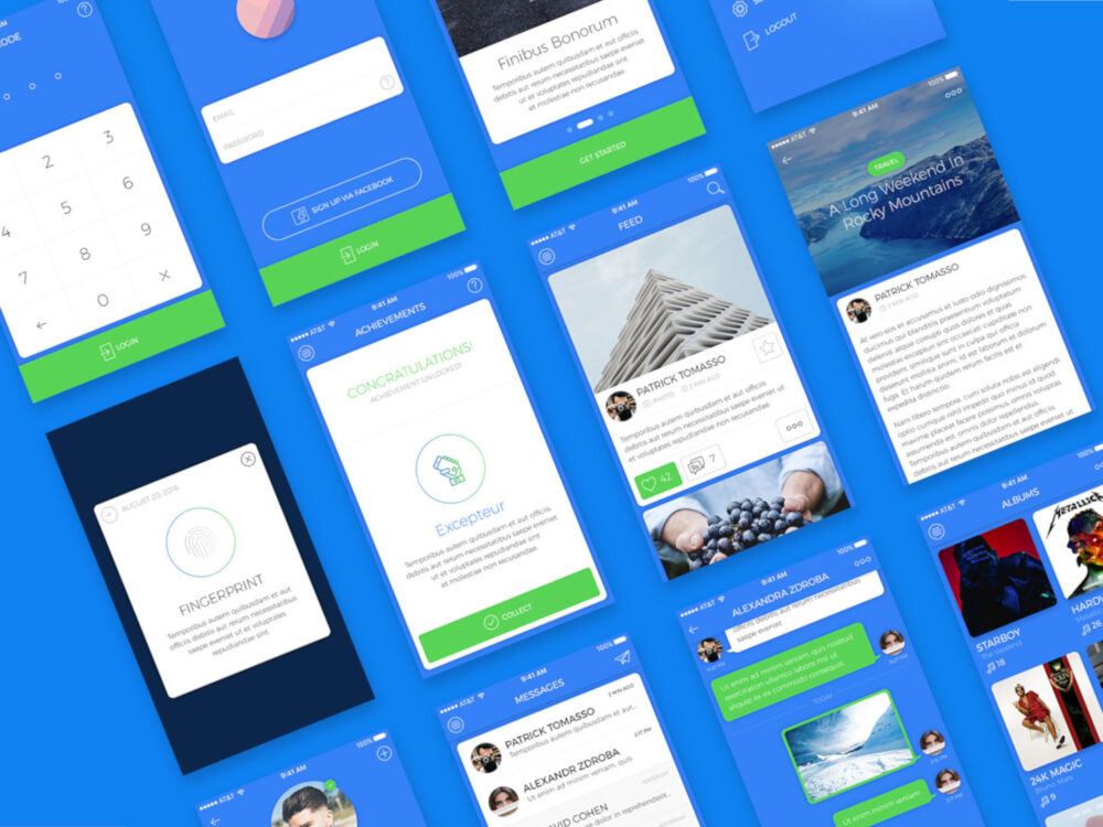 Blue Sky - Free iOS UI Kit