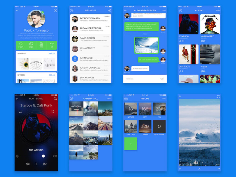 Blue Sky - Free iOS UI Kit