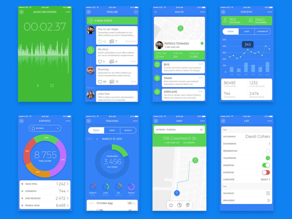 Blue Sky - Free iOS UI Kit