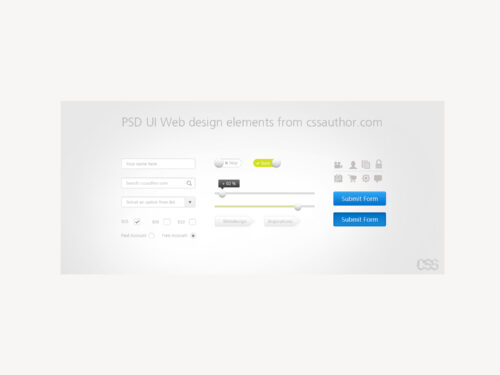 Download Free UI Web Design Elements PSD