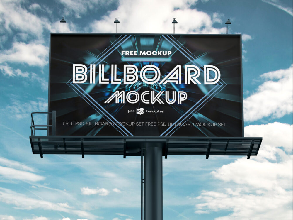 Free Billboard Ad Mockups in PSD