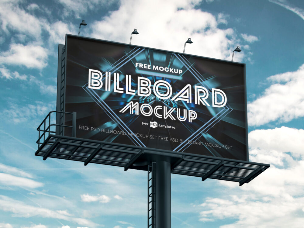 Free Billboard Ad Mockups in PSD