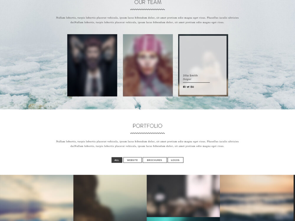 Free Creative One Page PSD Template – Atlantida