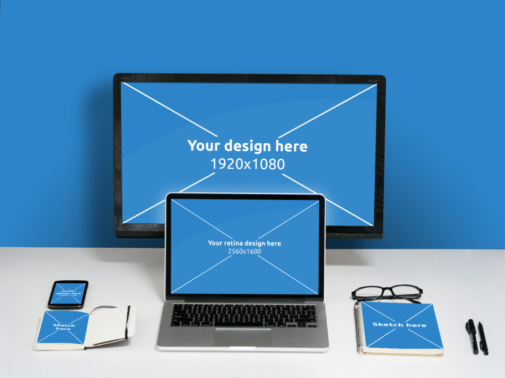 Free PSD Desk Mockup