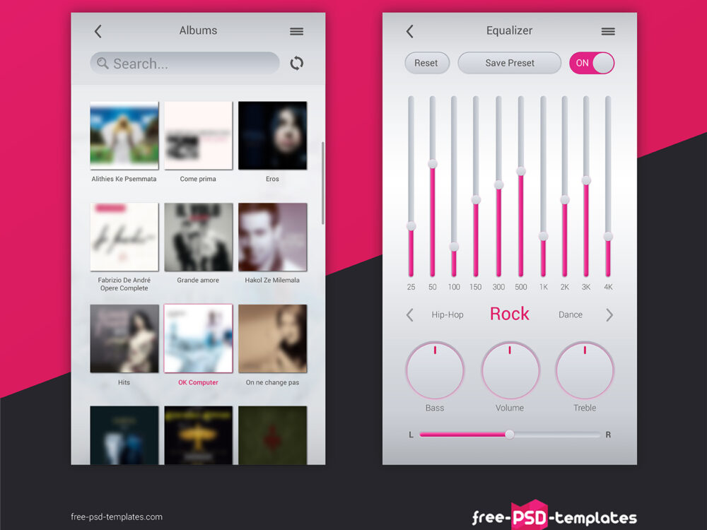 Free Player UI Kit in PSD