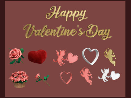 Free Valentine’s Day Illustrations in 3D