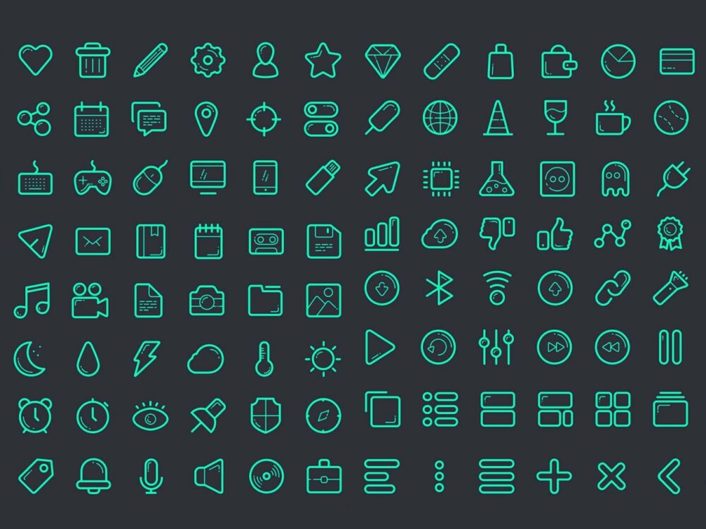 Free Vector Line Icons Set