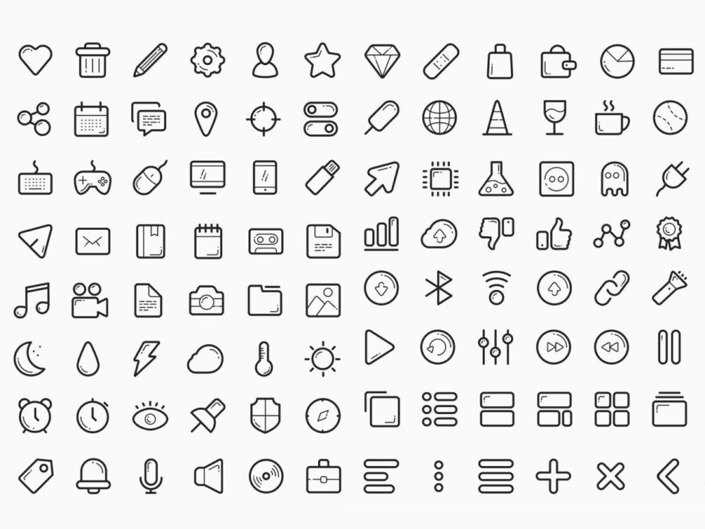 Free Vector Line Icons Set