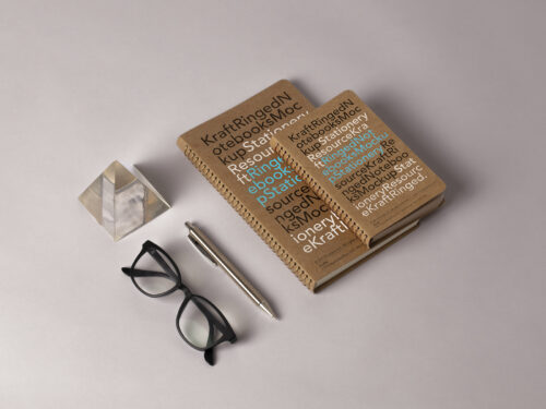 Kraft Ringed Notebooks Mockup