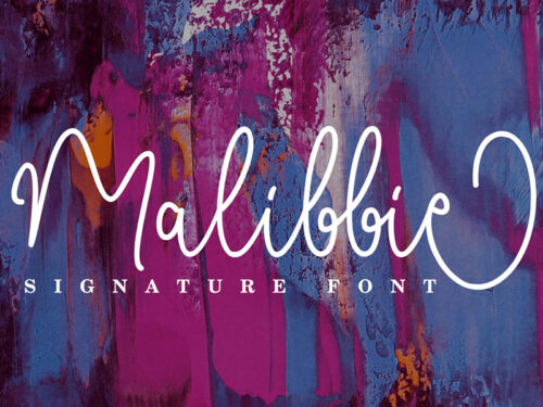 Malibbie Monoline Script
