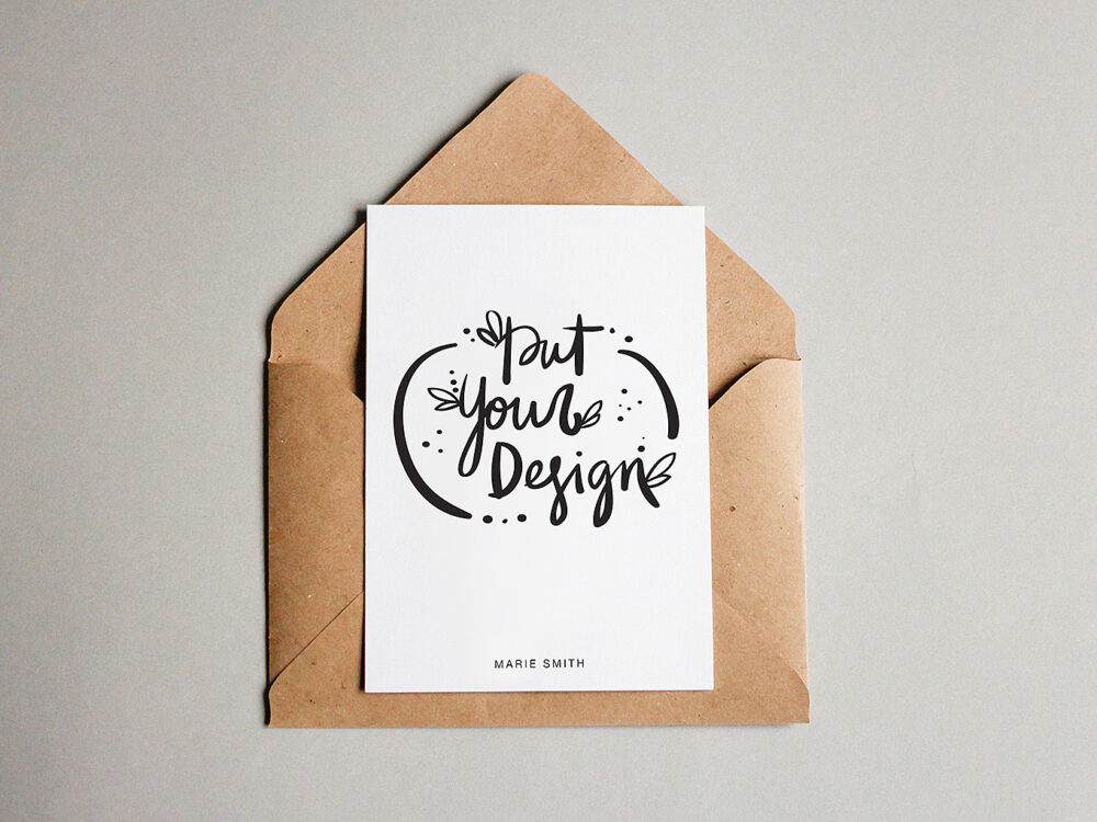 Postcard Mock Up Free