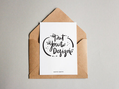 Postcard Mock Up Free