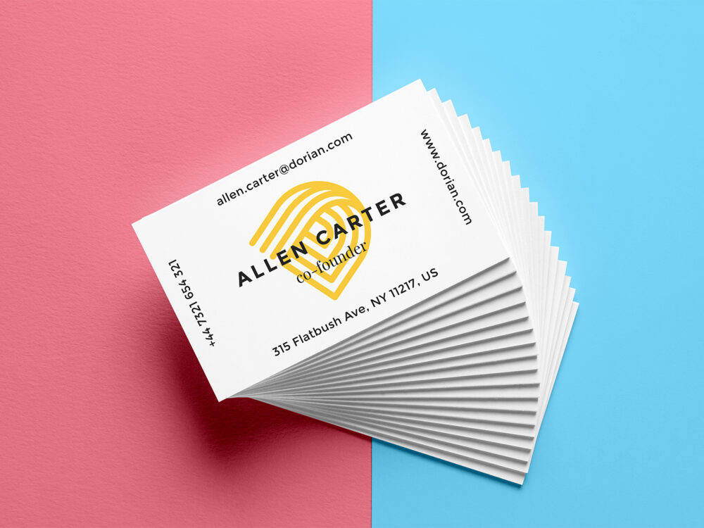 Realistic Business Cards Mockup
