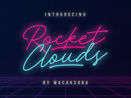 Rocket Clouds Free Font Demo