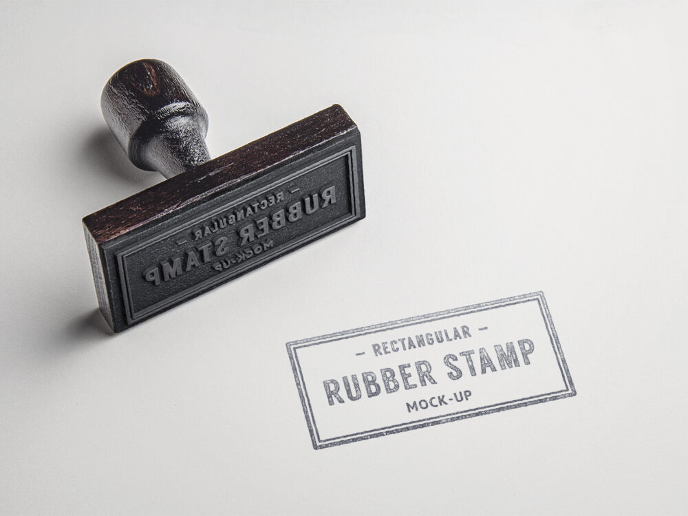 Rubber Stamp PSD Mockup #2