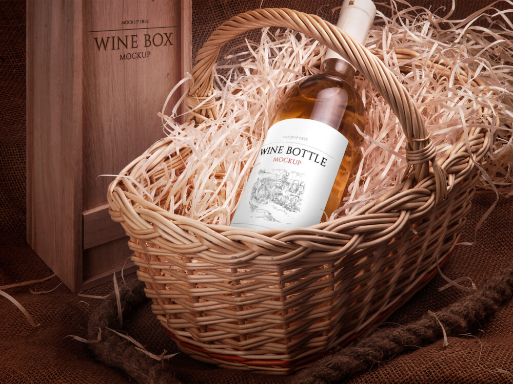Wine Bottle – Free PSD Mockup