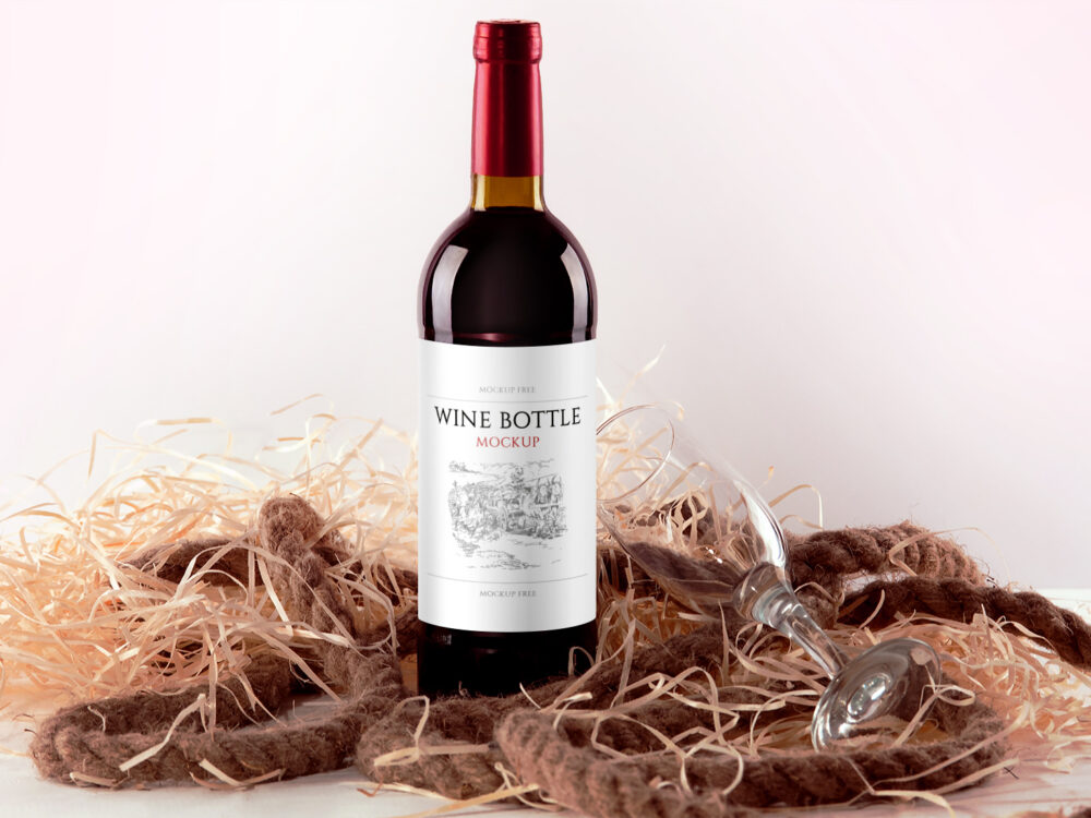 Wine Bottle – Free PSD Mockup
