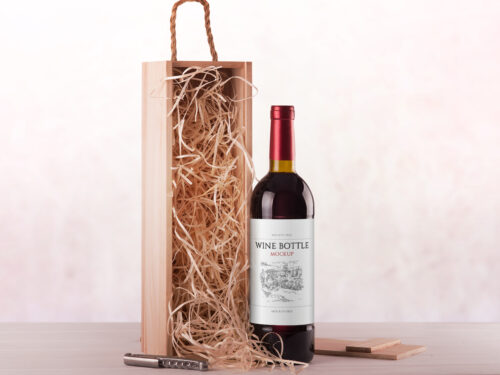 Wine Bottle – Free PSD Mockup