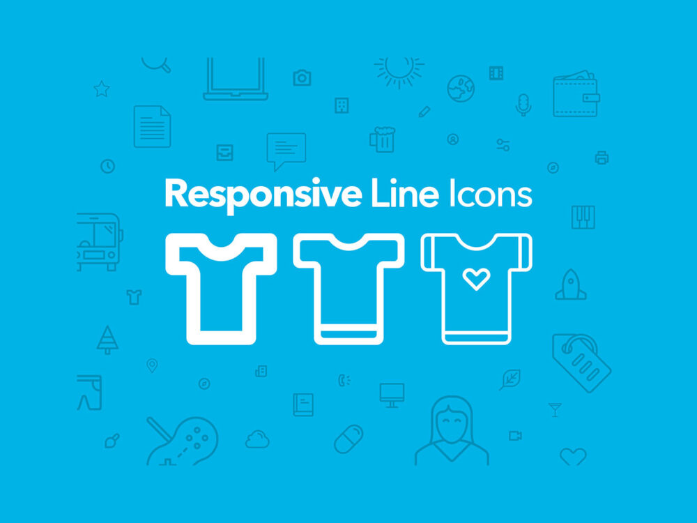 100 Responsive Line Icons