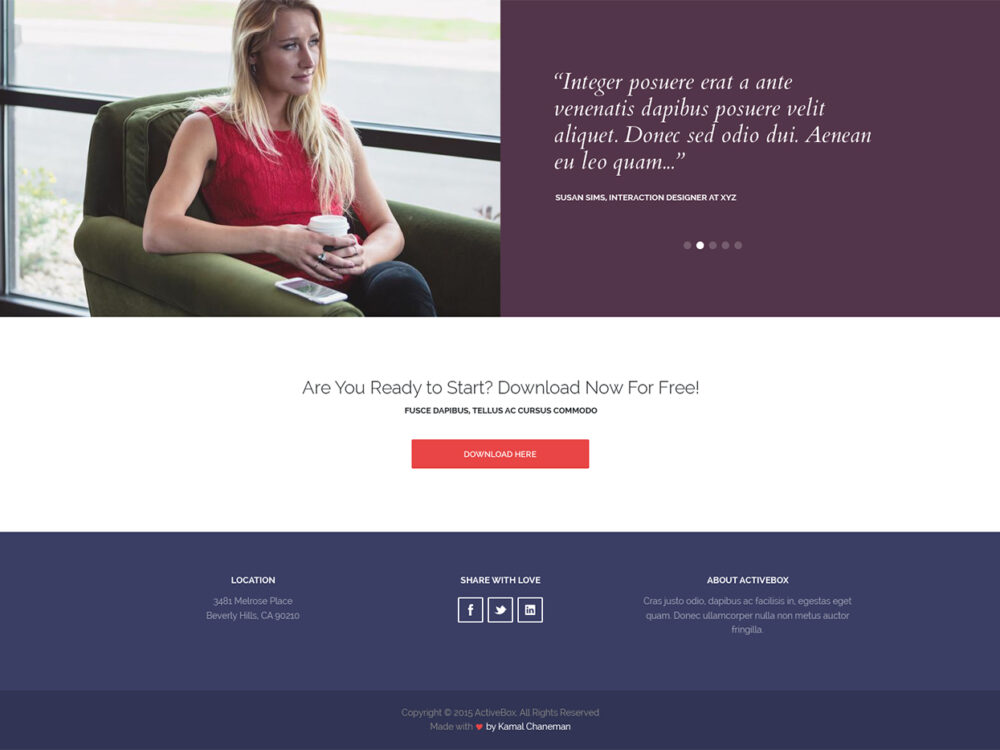 Activebox HTML Template