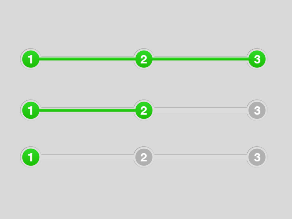 Awesome Step Process UI Element PSD