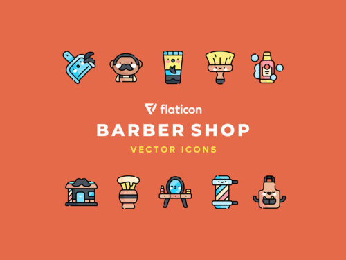 Barber Shop Vector Icons