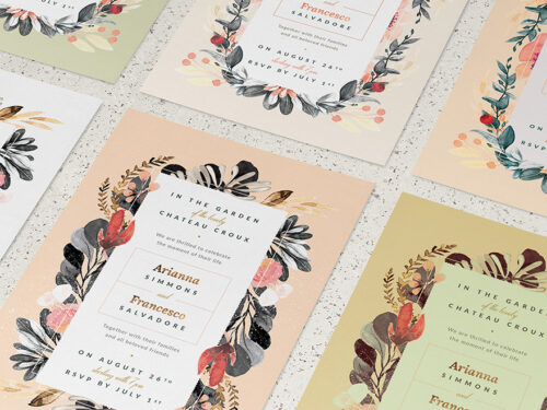 Blush Noir Wedding Invitations