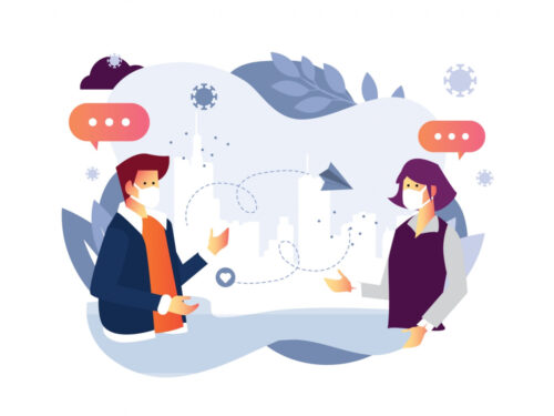 Coronavirus Social Distancing Illustration (AI)