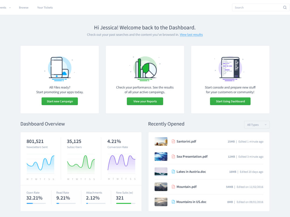 Dashboard UI Templates