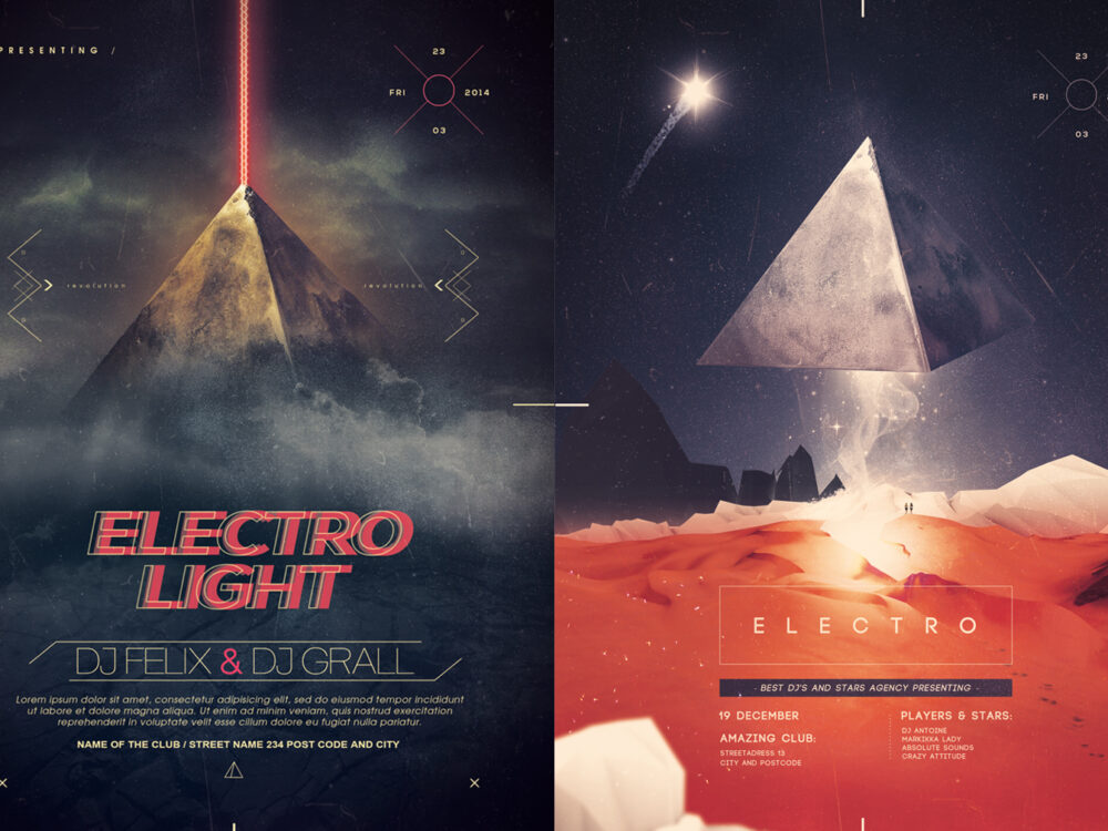 Electro Pyramid Posters