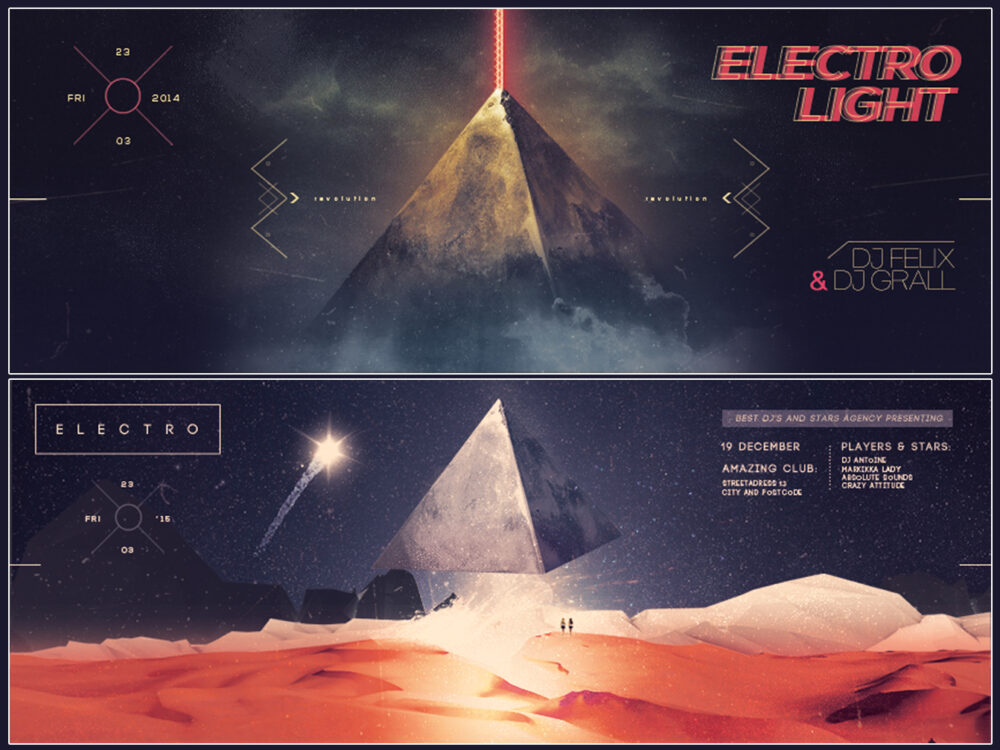 Electro Pyramid Posters