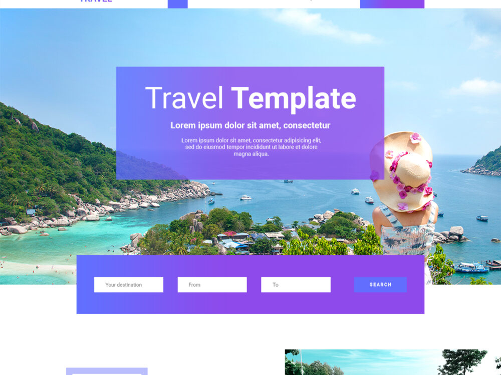 Free PSD Template Travel Web SiteAVEL WEB SITE