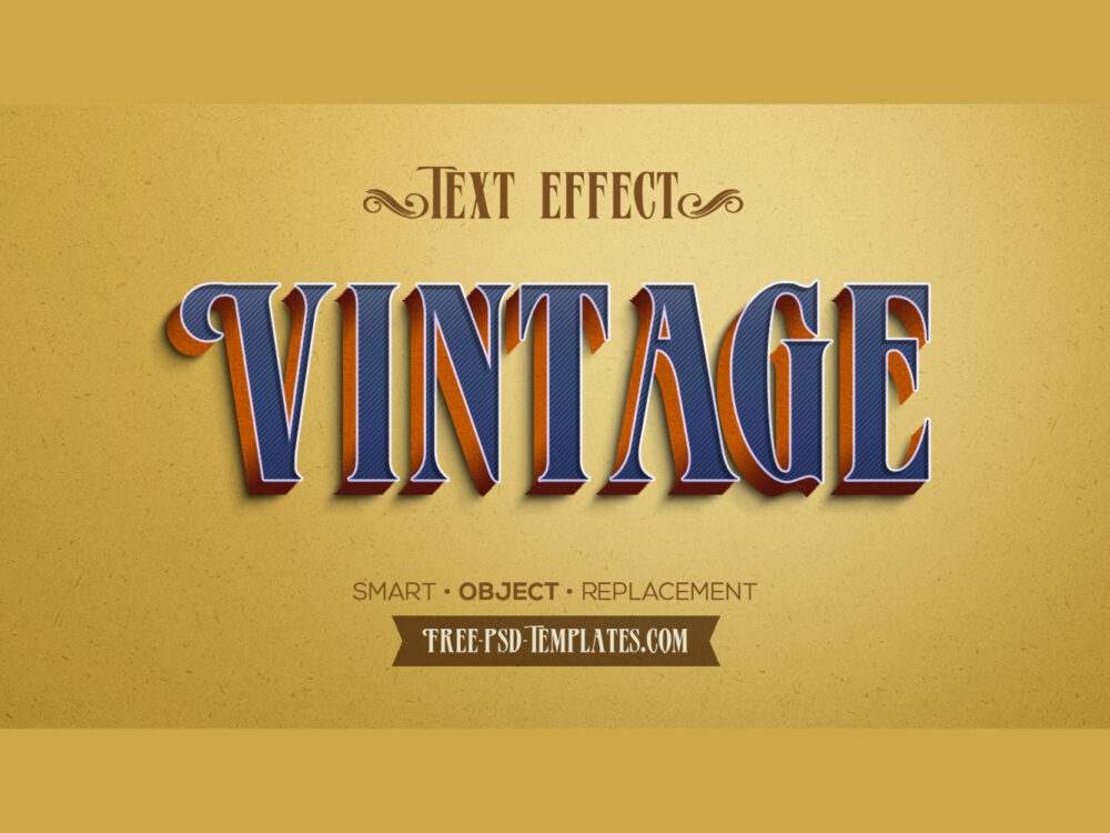 Free 5 Retro Vintage Text Effects