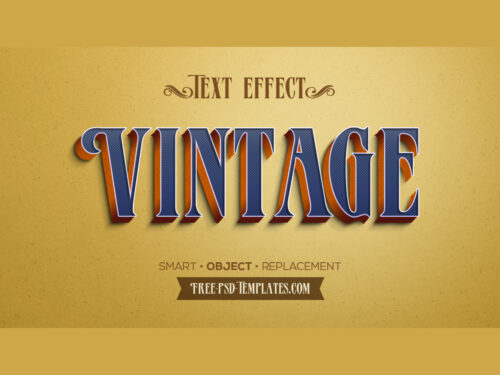 Free 5 Retro Vintage Text Effects