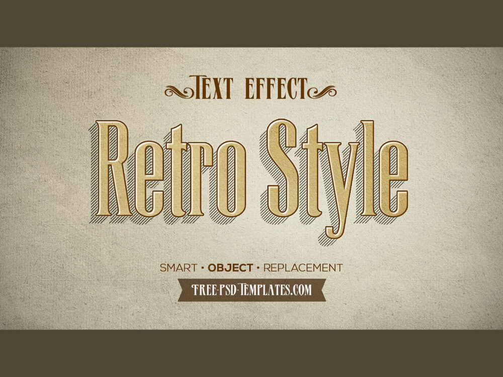 Free 5 Retro Vintage Text Effects