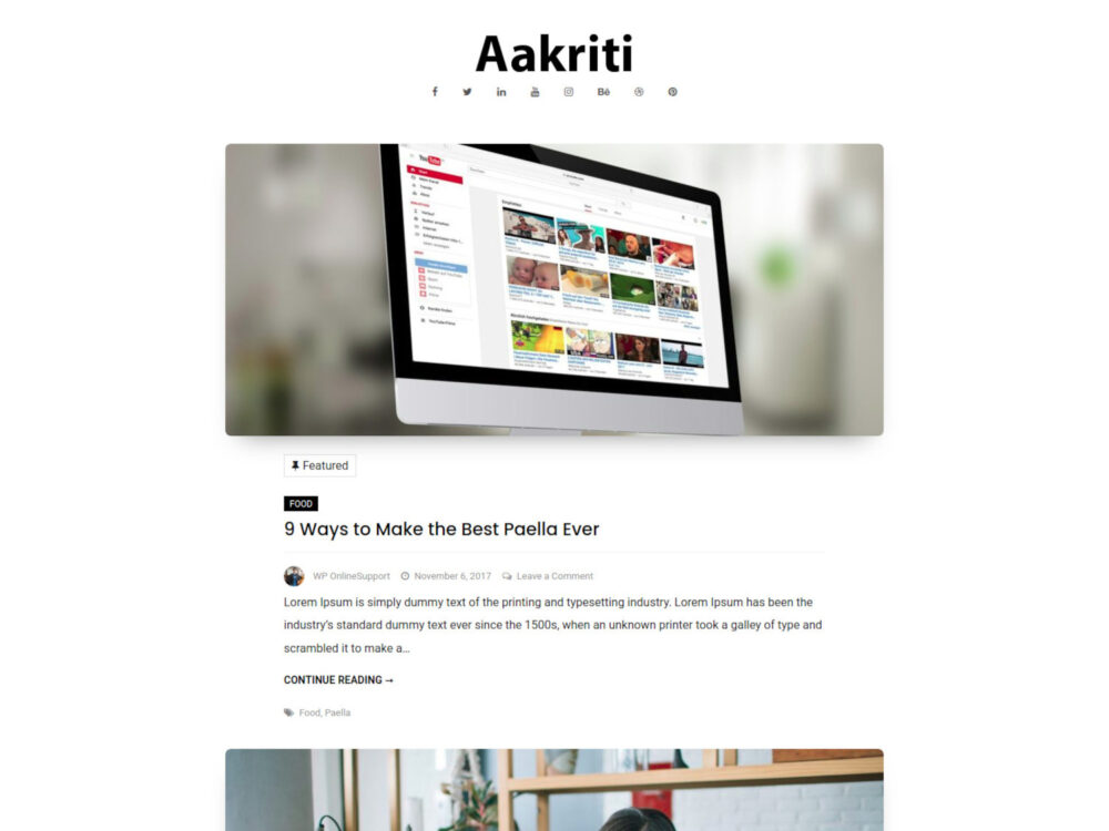 Free Aakriti Personal Blog