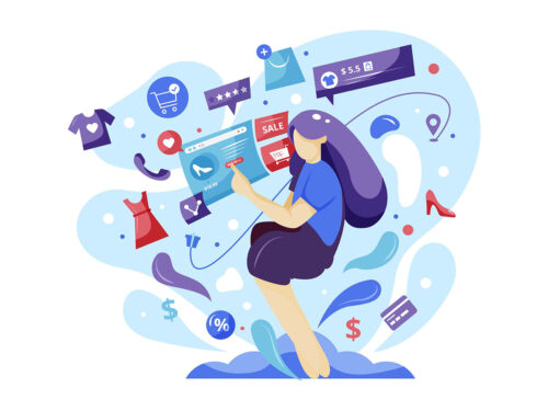 Free Online Shopping Illustration