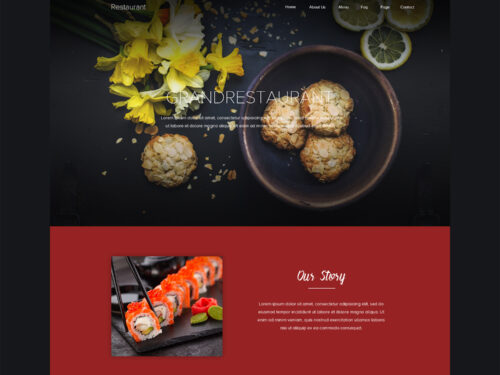 Free PSD Template Landing Page