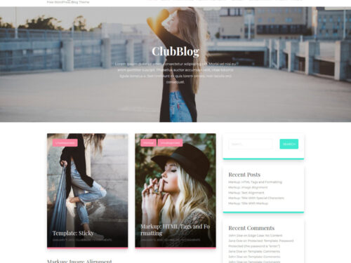 Free WordPress Theme ClubBlog