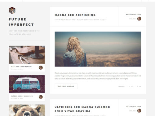 Future Imperfect HTML Template