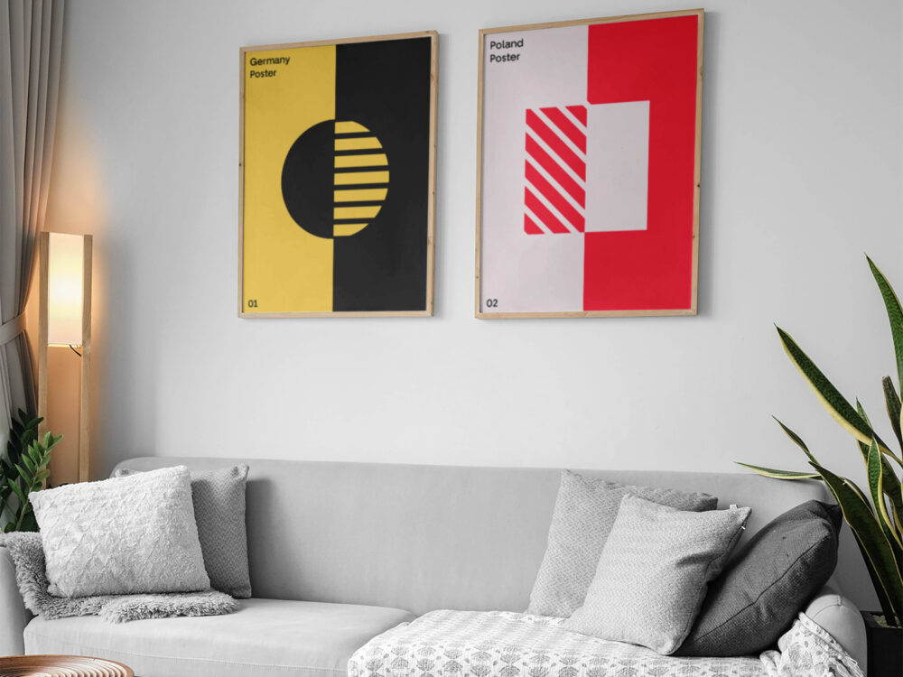 Hanging Posters Mockup