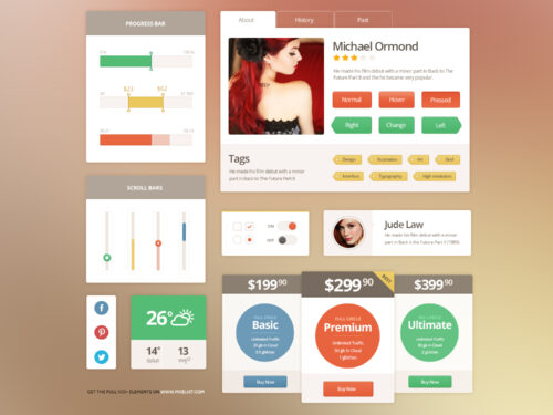 Metro Vibe – UI Kit PSD