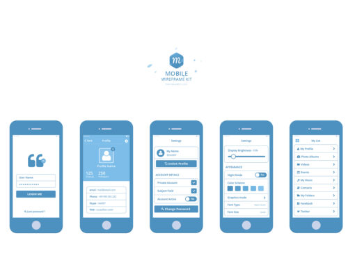 Mobile Wireframe Kit