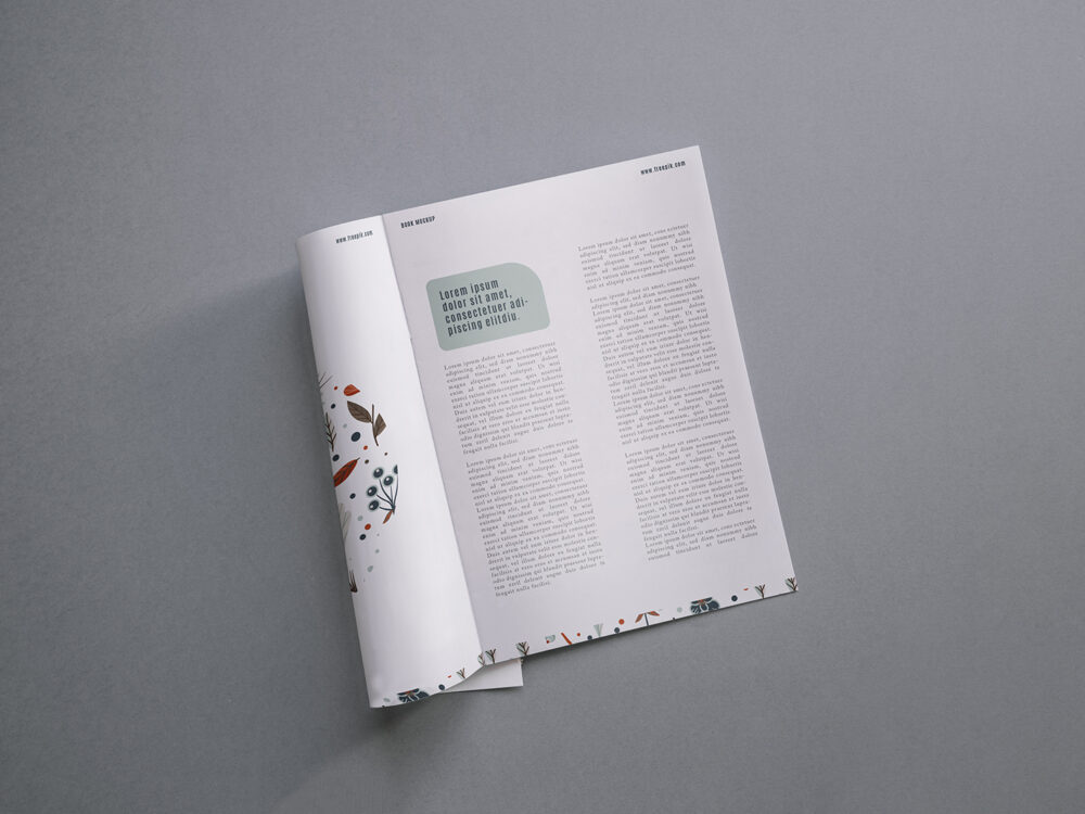 Modern Magazine Mockup Free PSD