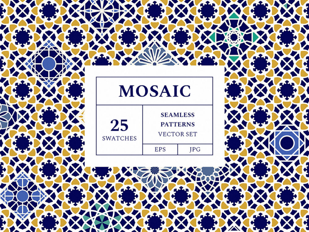 Mosaic Patterns Vector Set