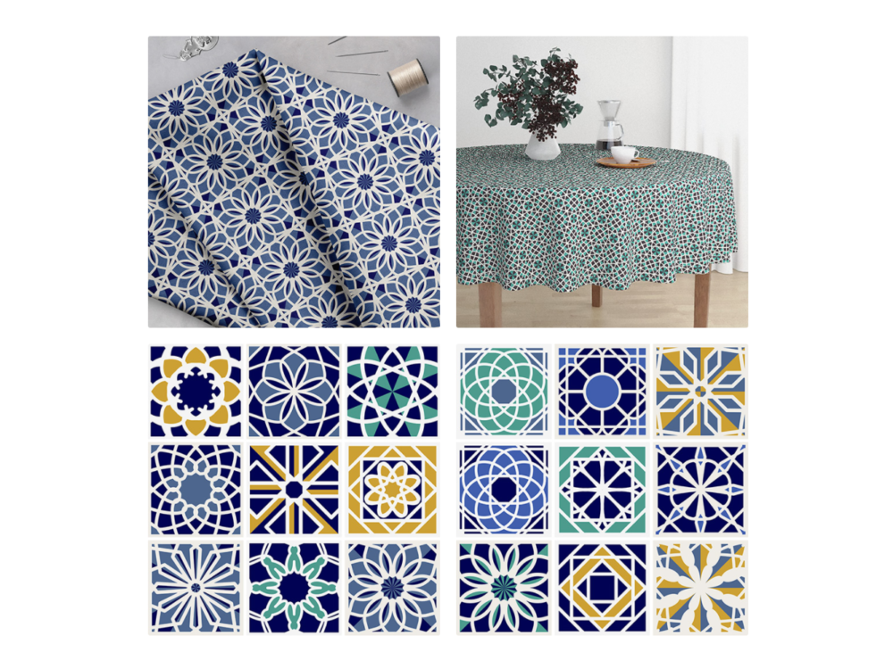 Mosaic Patterns Vector Set