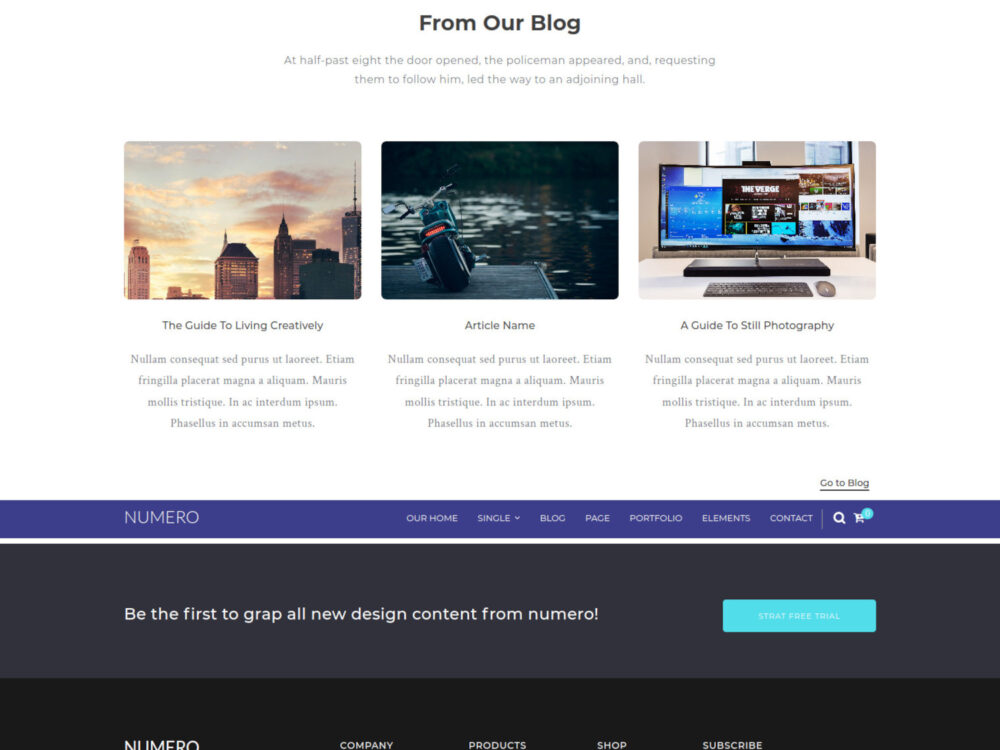 Numero - Free Corporate HTML5 Website Template