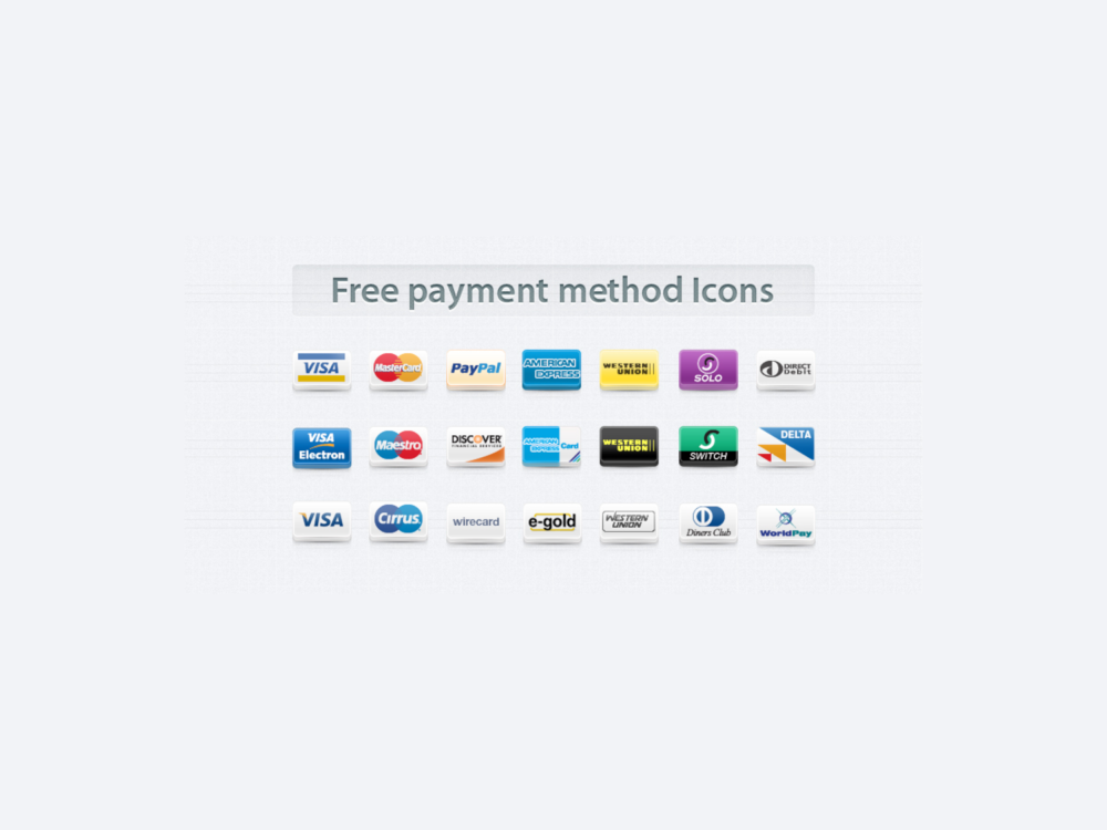 Payment Method Icons Set Vol 1